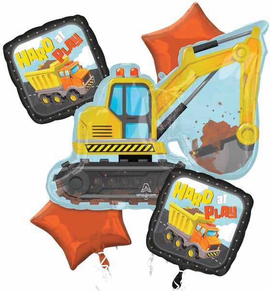 Construction Balloon Ideas for a Birthday Focal Point