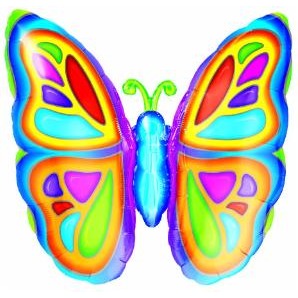 Bright Butterfly 25-Inch SuperShape XL Foil Balloon