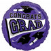 Purple School Colors Graduation Foil Balloon, 18 Inch