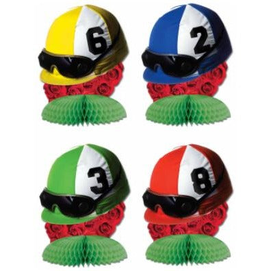 Jockey Helmet Mini Centerpieces, 4-Pack