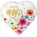 Mother's Day White Heart Foil Balloon, 18 Inch