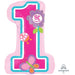 Sweet Birthday Girl 1st B-Day Supershape Foil Balloon, 28 Inch Pink