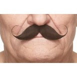 Dark Brown Costume Moustache, 11.5 x 4 cm