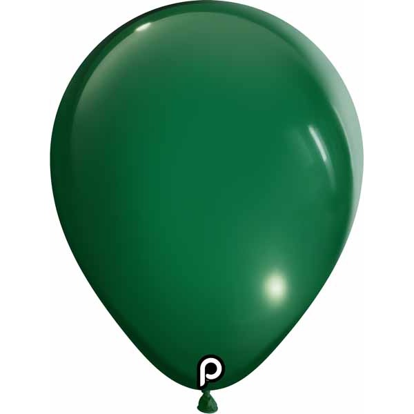 Prima Dark Green 5-Inch Round Latex Balloons, 100 Count