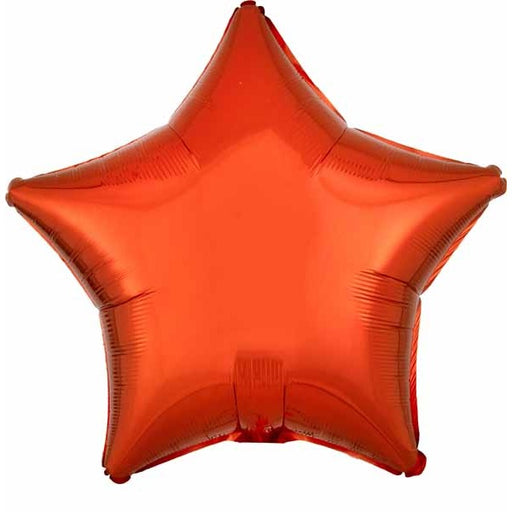 19-Inch Metallic Orange Star Foil Balloon