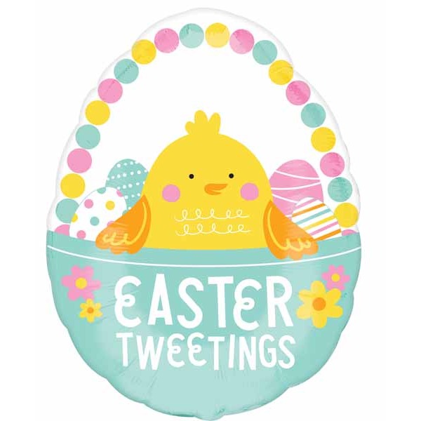 Easter Tweeting Chick 25" Shaped Foil Balloon