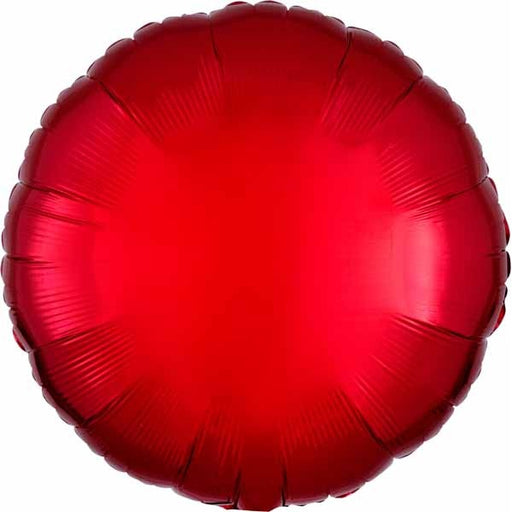 Anagram 18 Inch Metallic Red Round Foil Balloon
