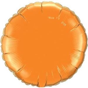 Orange Round Foil Balloon, 18 Inch