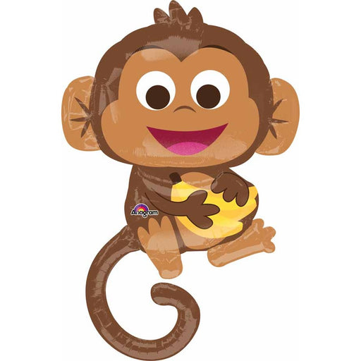 Happy Monkey 36-Inch Shaped Foil Balloon