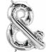 16-Inch Silver Ampersand (&) Balloon