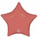 Coral Star Foil Balloon, 19 Inch
