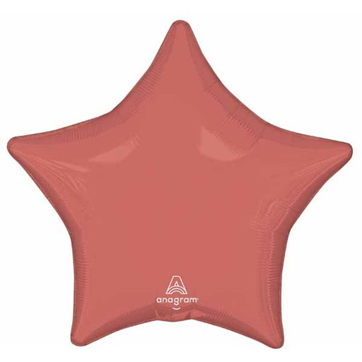 Coral Star Foil Balloon, 19 Inch