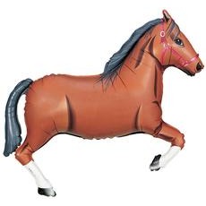 Brown Horse Shaped Foil Balloon, 34 Inch
