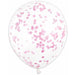 Pink Confetti Print 12-Inch Latex Balloons, 6 Pack