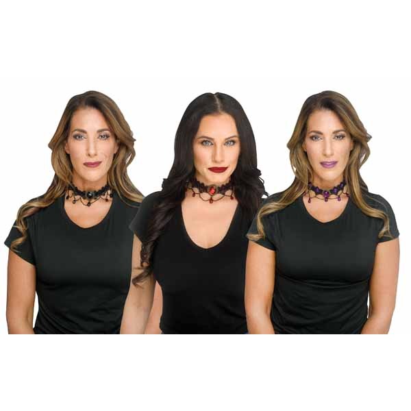 Velour Ribbon Choker, Assorted