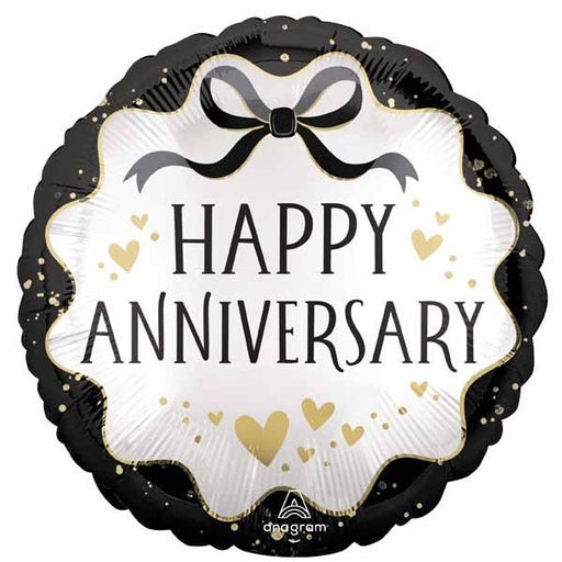 Ribbon Anniversary 18-Inch Round Foil Balloon