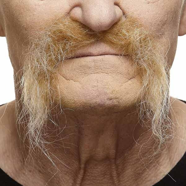 Blonde Fu Manchu Self-Adhesive Moustache