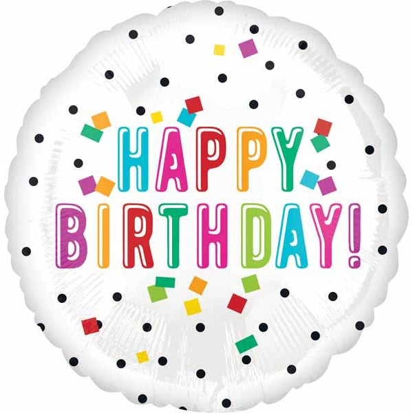 Birthday Confetti 18-Inch Foil Balloon