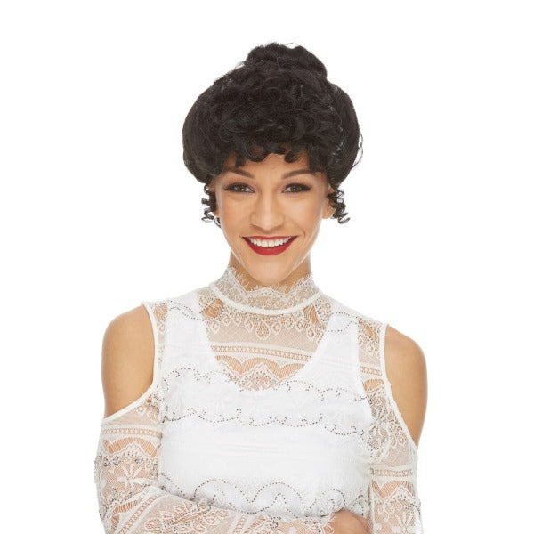Black Gibson Girl Costume Wig