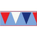 OUTDOOR RWB PENNANT BANNER 18"X120'