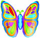 Bright Butterfly 25-Inch SuperShape XL Foil Balloon