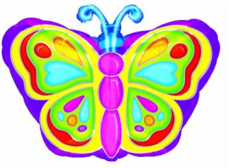 Bright Butterfly 18 Inch Junior Shape Foil Balloon