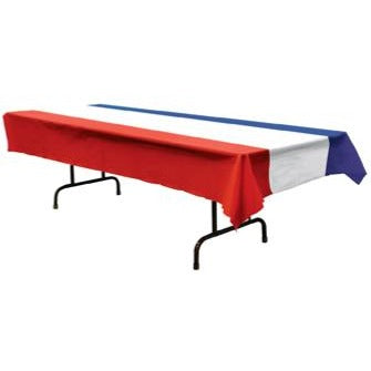 Patriotic Plastic Tablecover, 54 x 108 Inches