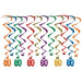 60th Birthday Assorted Hanging Whirls, 12 Pack