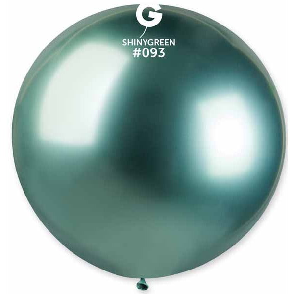 Gemar 31" Shiny Green #093 Latex Balloon, 1 Count