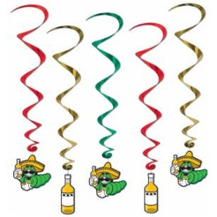 Fiesta Whirls Hanging Decorations, 5 Pack