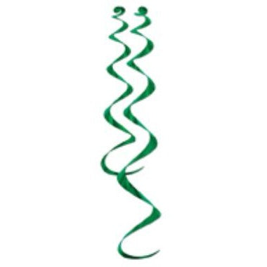 Green Twirly Whirlys Hanging Decorations, 6 Pack