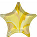 Gold Macro Marble Star Foil Balloon, 19 Inch