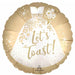 Let's Toast 18-Inch Round Foil Balloon
