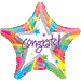 18-Inch Rainbow Congrats Star Foil Balloon