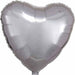 17-Inch Metallic Silver Heart Foil Balloon