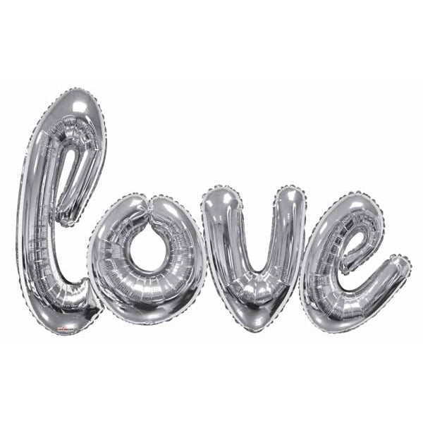 SILVER LOVE SCRIPT 7.5' LONG 4.5' TALL