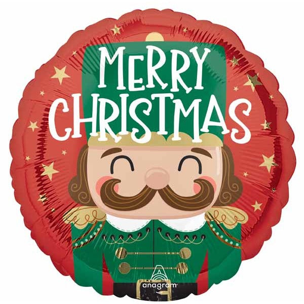 Nutcracker Christmas 18" Round Foil Balloon