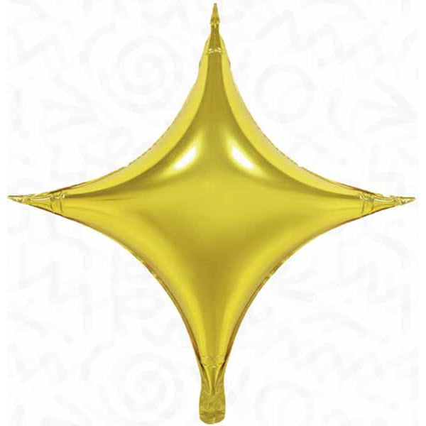 DecoChamp 18-Inch Gold Starpoint Foil Balloons, 5-Pack