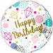 Happy Birthday Diamonds 18-Inch Foil Balloon