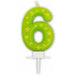 Stars Number 6 Birthday Candle
