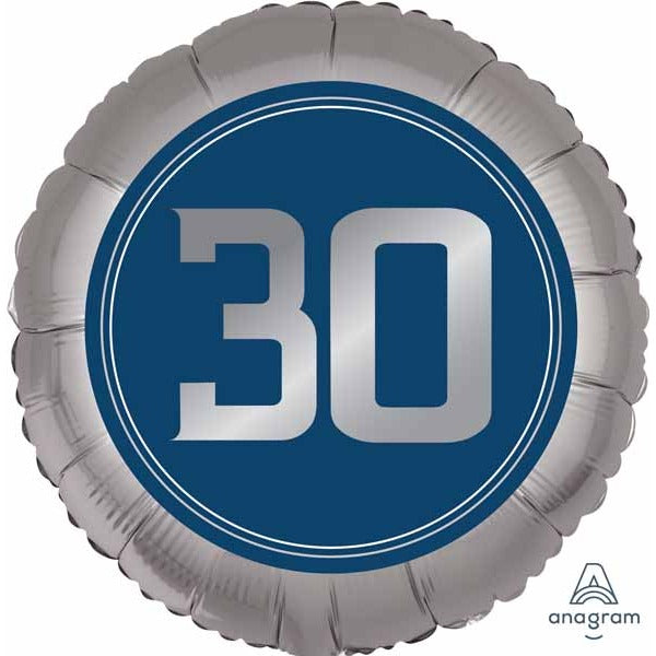 HAPPY BIRTHDAY MAN 30 18" RND S40 PKG