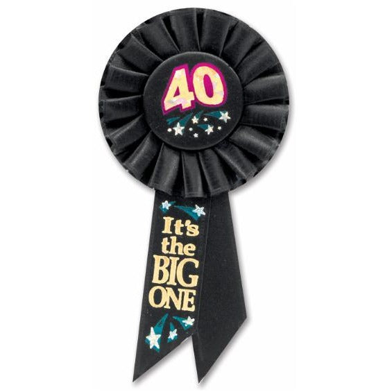 40 It's the Big One Birthday Rosette