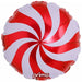 Prima 18-Inch Red Candy Swirl Foil Balloon