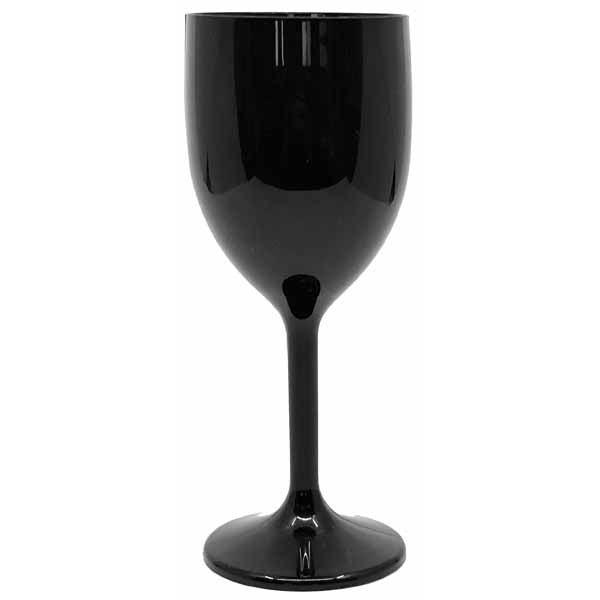 Solid Black Reusable Wine Glass