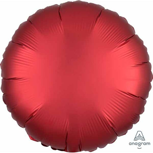 Sangria Satin Luxe Round Foil Balloon, 18 Inch