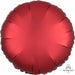 Sangria Satin Luxe Round Foil Balloon, 18 Inch