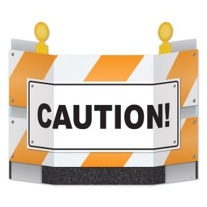 Construction Barricade Stand-Up Party Decoration