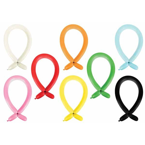 Anagram 260 Classic Assorted Twisting Latex Balloons, 250 Count