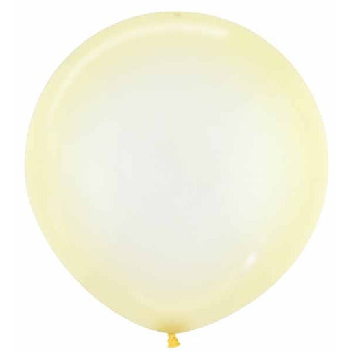 Crystal Pastel Yellow 24" Latex Balloons, 10 Pack