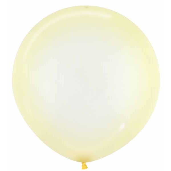 Crystal Pastel Yellow 24" Latex Balloons, 10 Pack